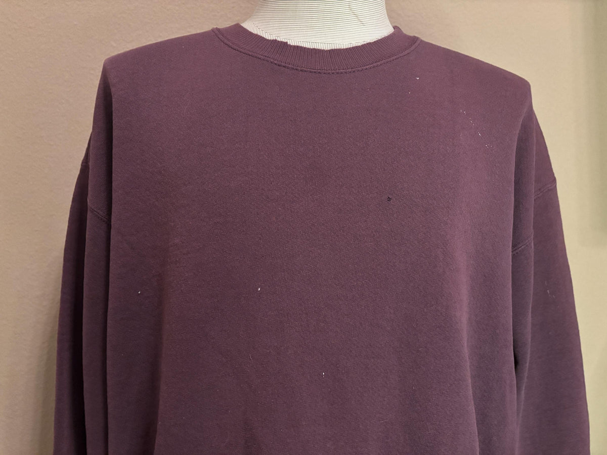 Vintage 90s Blank Plum Purple Crewneck Sweatshirt XXL Sweatshirt – Soft Feel · Trending Graphic Apparel