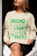 Hoeing Ain39t Easy Funny Gardening Sweatshirt for Mom Who Loves Gardening Cute Garden Lover Shirt with Stars Boho Y2K 90s Doodle Flowers Sweatshirt – Easygoing Wear · Must-Have Style