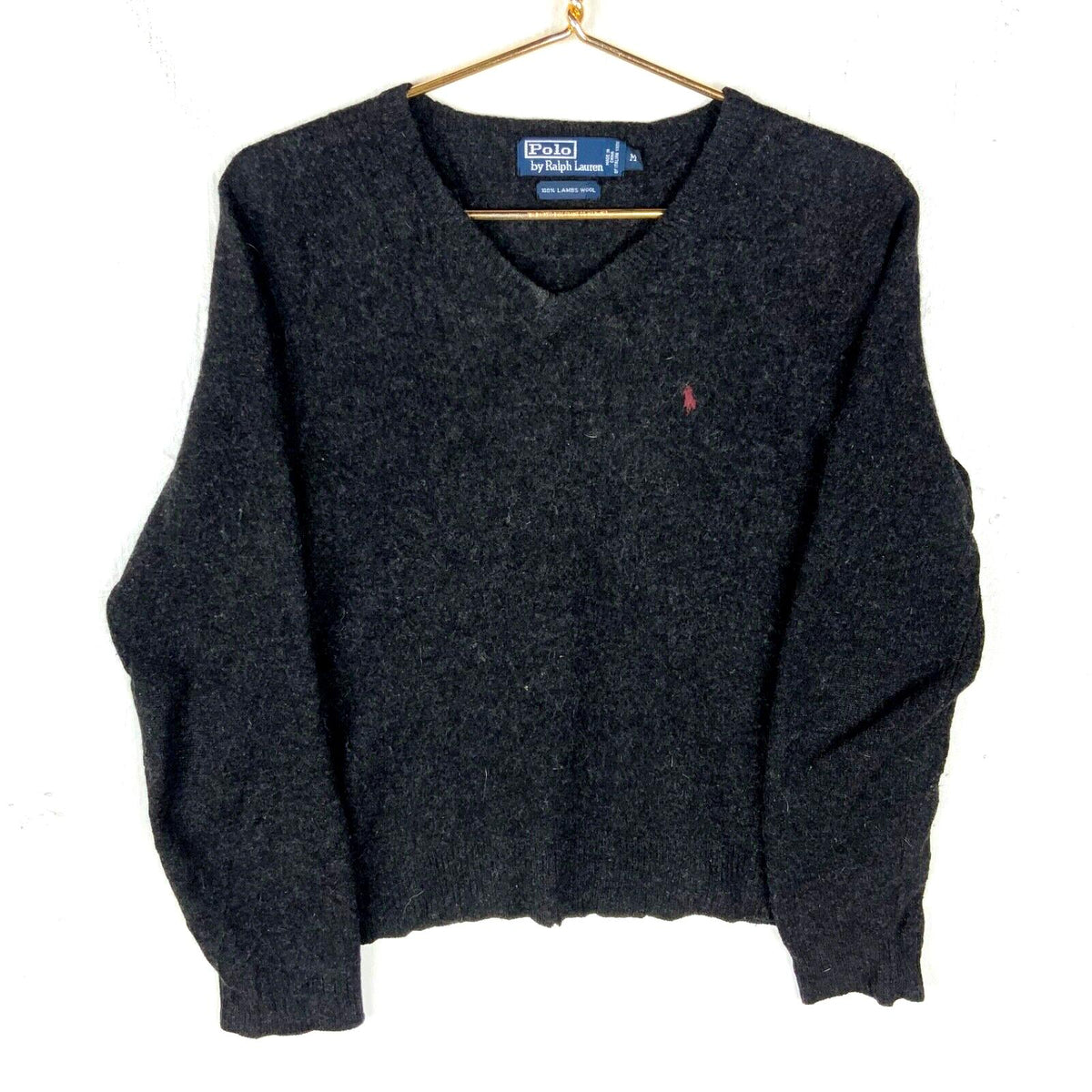 Vintage Polo Ralph Lauren Knit Wool Sweater Medium Gray VNeck 90s Graphic Tee – Bold Style · Must-Have Style