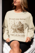 It39s Not Easy Being Right All the Time Funny Saying Sweatshirt Mother39s Day Cute Birthday Gift Silly Unhinged Sarcastic Shirt with Stars Sweatshirt – Warm & Stylish · Must-Have Style