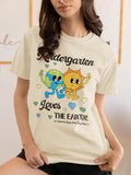 Kindergarten Teacher or Crew Earth Day Tee Shirt Kindergarten Loves the Earth Retro Groovy Save the Earth Environmental Climate Change Graphic Tee – Feel-Good Design · Great Gift For Fans