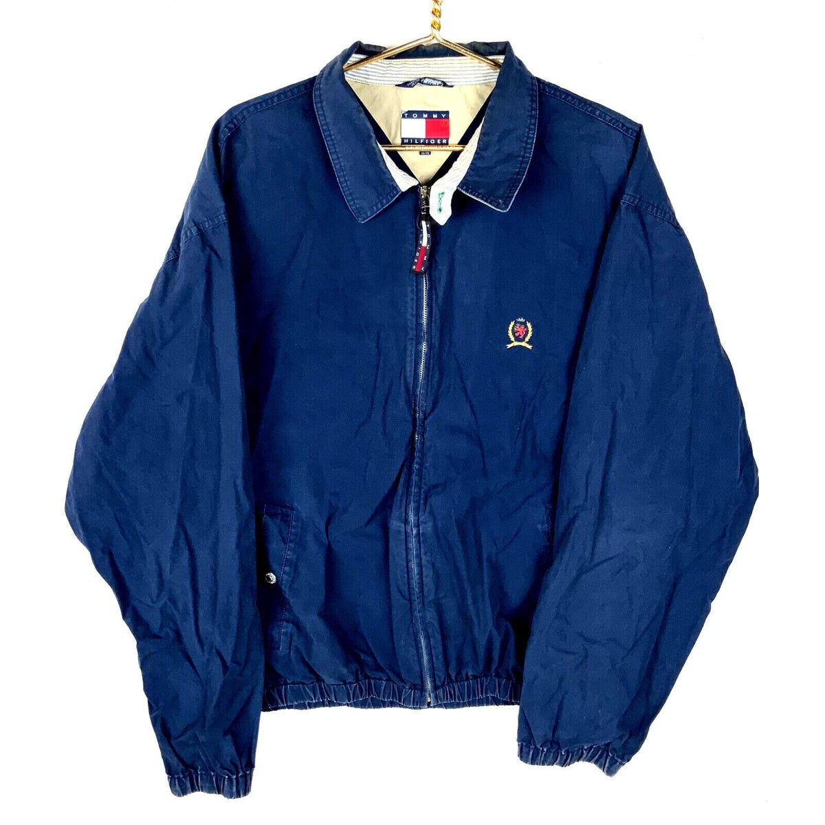 Vintage Tommy Hilfiger Harrington Jacket XL Blue Full Zip 90s Graphic Tee – Soft Feel · Must-Have Style