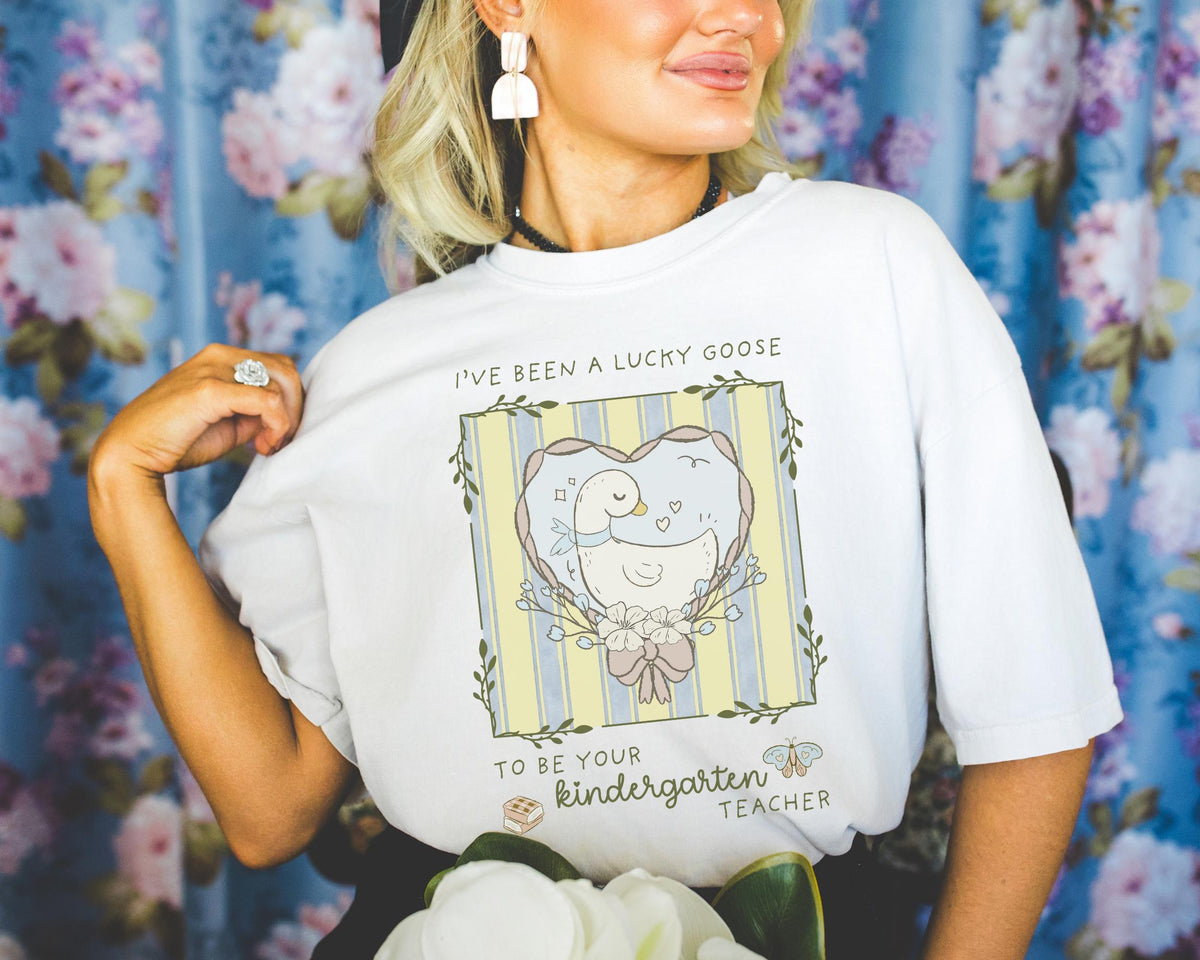 Last Day of School Kindergarten Teacher Tee Shirt with Silly Goose and Butterflies Class Dismissed End of School Year Animal Lover TShirt Graphic Tee – Warm & Stylish · Trending Graphic Apparel