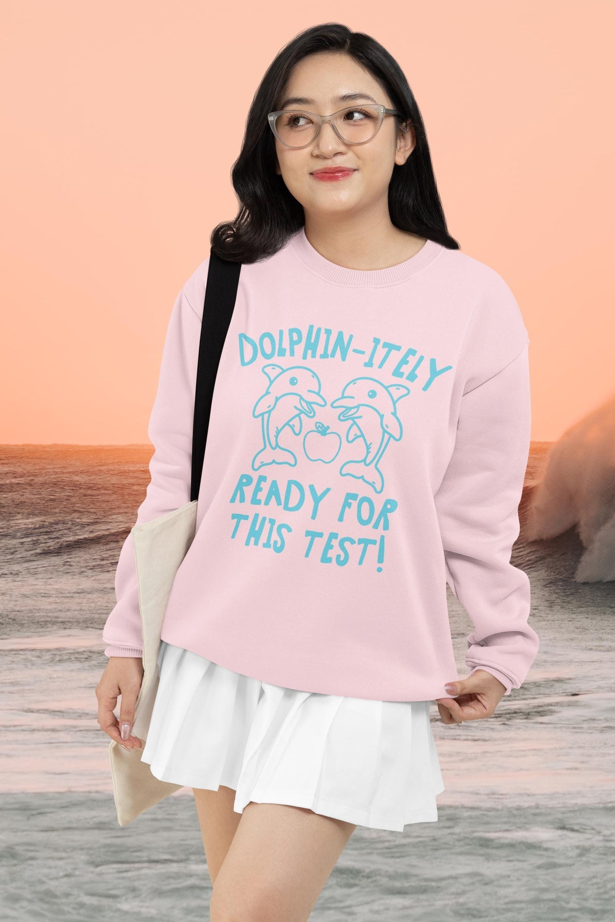 Silly Testing Day Sweatshirt Elementary School Teacher Who Loves Dolphins Funny Animal Lover Testing Crewneck Matching First Grade Crew Sweatshirt – Soft Feel · Perfect For Daily Wear