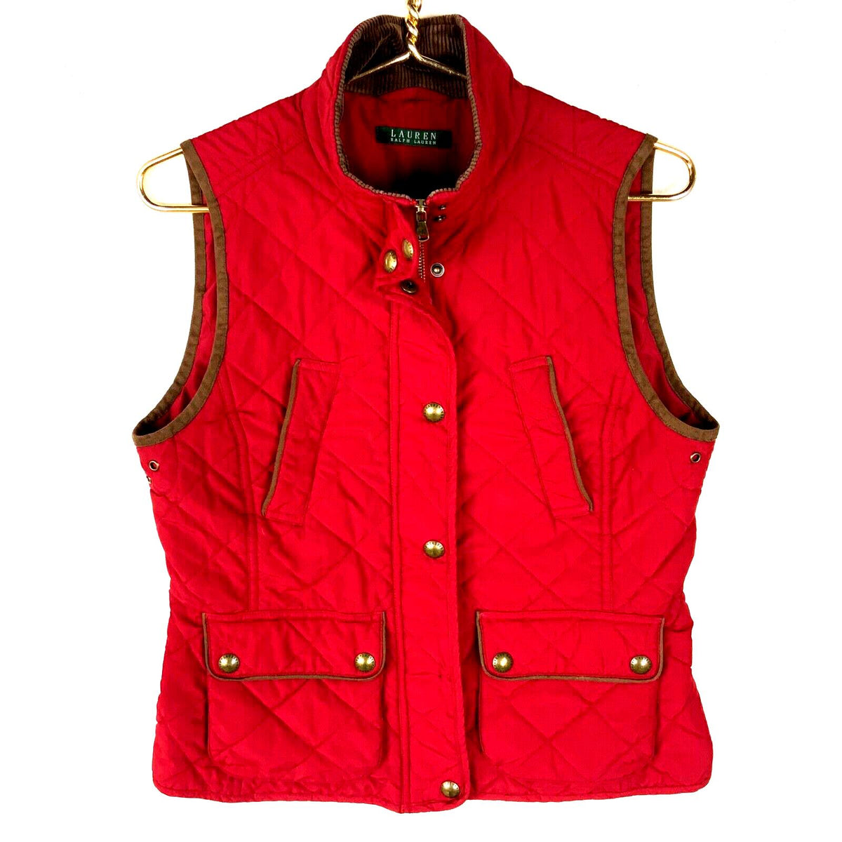 Lauren Ralph Lauren Women39s Quilted Vest Medium Red Full Zip Graphic Tee – Cozy Vibes · Great Gift For Fans