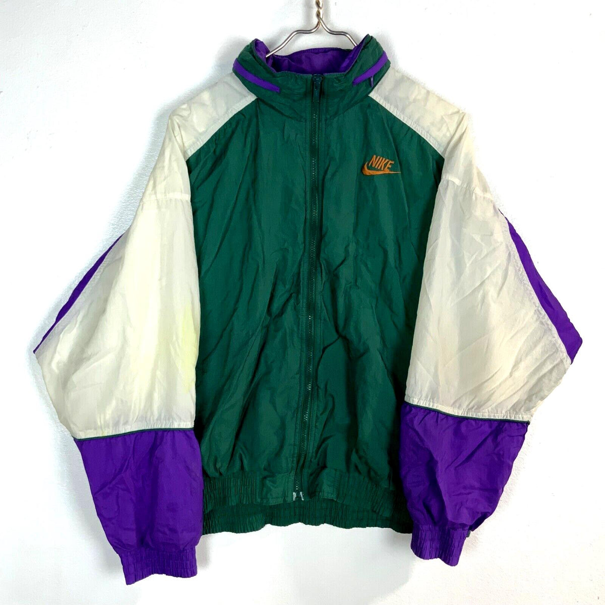 Vintage Nike 1980s Windbreaker Jacket Medium Champs Exclusive Full Zip Lined Graphic Tee – Warm & Stylish · Must-Have Style