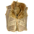 Vintage Womens Faux Fur Suede Leather Waistcoat Vest Medium Reversible 80s Graphic Tee – Aesthetic Look · Perfect For Daily Wear