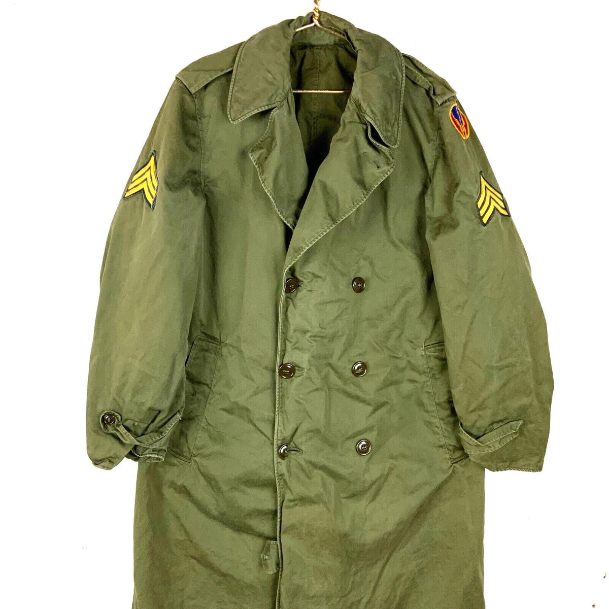 Vintage Military Trench Coat Long Medium Green Button Up Vietnam Era 60s 70s Graphic Tee – Cozy Vibes · Top Pick For Any Outfit