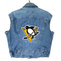 Vintage Lee 1980s Denim Vest Jacket Large Blue Medium Wash Pittsburgh Penguins Graphic Tee – Everyday Comfort · Trending Graphic Apparel