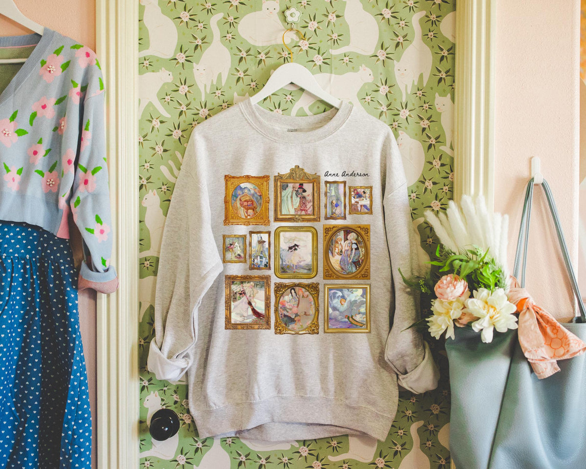 Anne Anderson Fairy Tale Art Nouveau Illustrations Sweatshirt Famous Paintings of Folk Tales Hans Christian Andersen The Brothers Grimm Sweatshirt – Everyday Comfort · Top Pick For Any Outfit