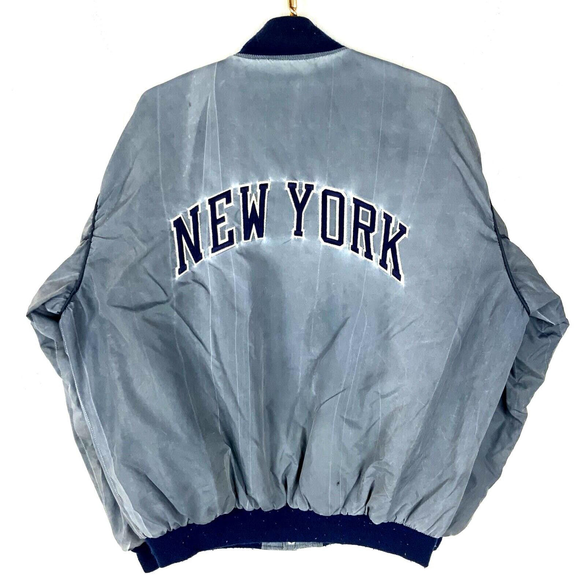 Vintage New York Yankees Starter Jacket XL Blue Mlb Snap Button Graphic Tee – Aesthetic Look · High-Quality Print