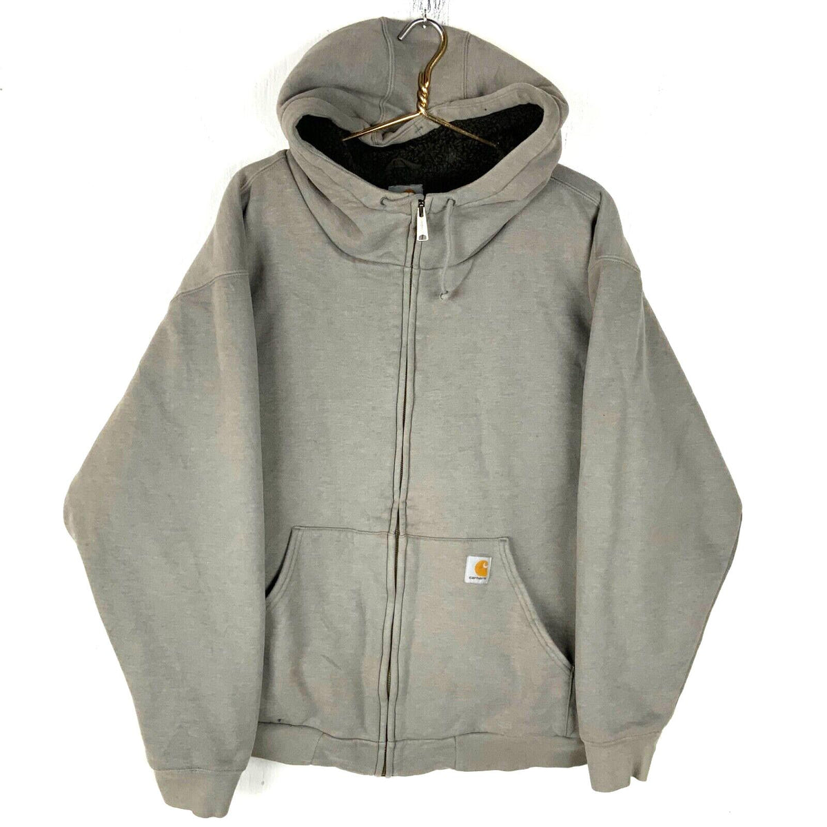 Carhartt Sweatshirt Hoodie Size 2XL Gray Full Zip Sherpa Lined Work Wear Hoodie – Everyday Comfort · Trending Graphic Apparel