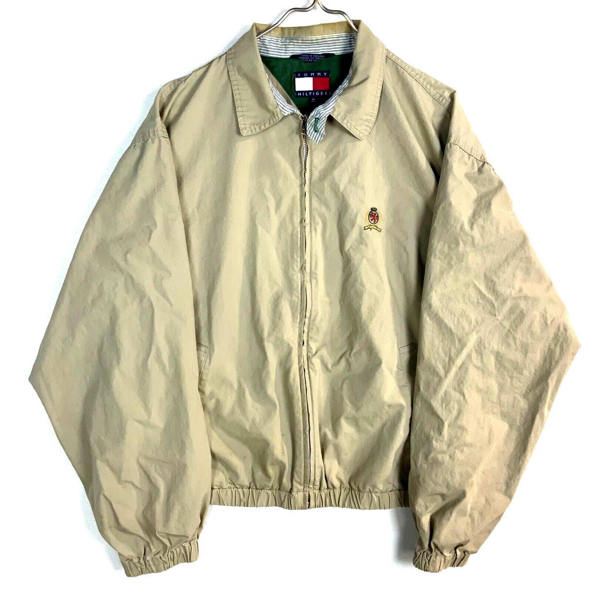 Vintage Tommy Hilfiger Harrington Jacket Medium Beige Full Zip 90s Graphic Tee – Easygoing Wear · High-Quality Print