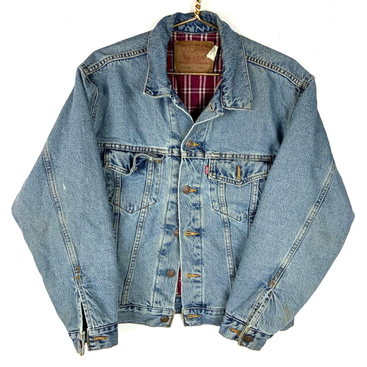 Vintage Levis Denim Jean Jacket Small Blue Light Wash Button Up Lined Red Tab Graphic Tee – Feel-Good Design · Must-Have Style