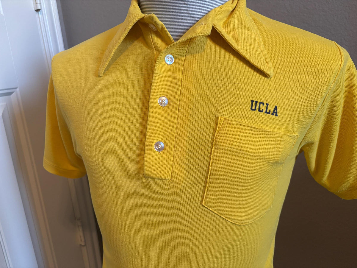 Vintage 70s UCLA Bruins Polo Embroidered Pocket College Tshirt M Graphic Tee – Easygoing Wear · Trending Graphic Apparel