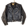 Vintage 1950s Steer hide Leather Motorcycle Jacket 42 Black Distressed Jc Penny Graphic Tee – Bold Style · Perfect For Daily Wear