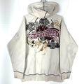 Y2K Timberland Sweatshirt Hoodie Large White Full Zip Relaxed Fit Distressed Hoodie – Everyday Comfort · High-Quality Print