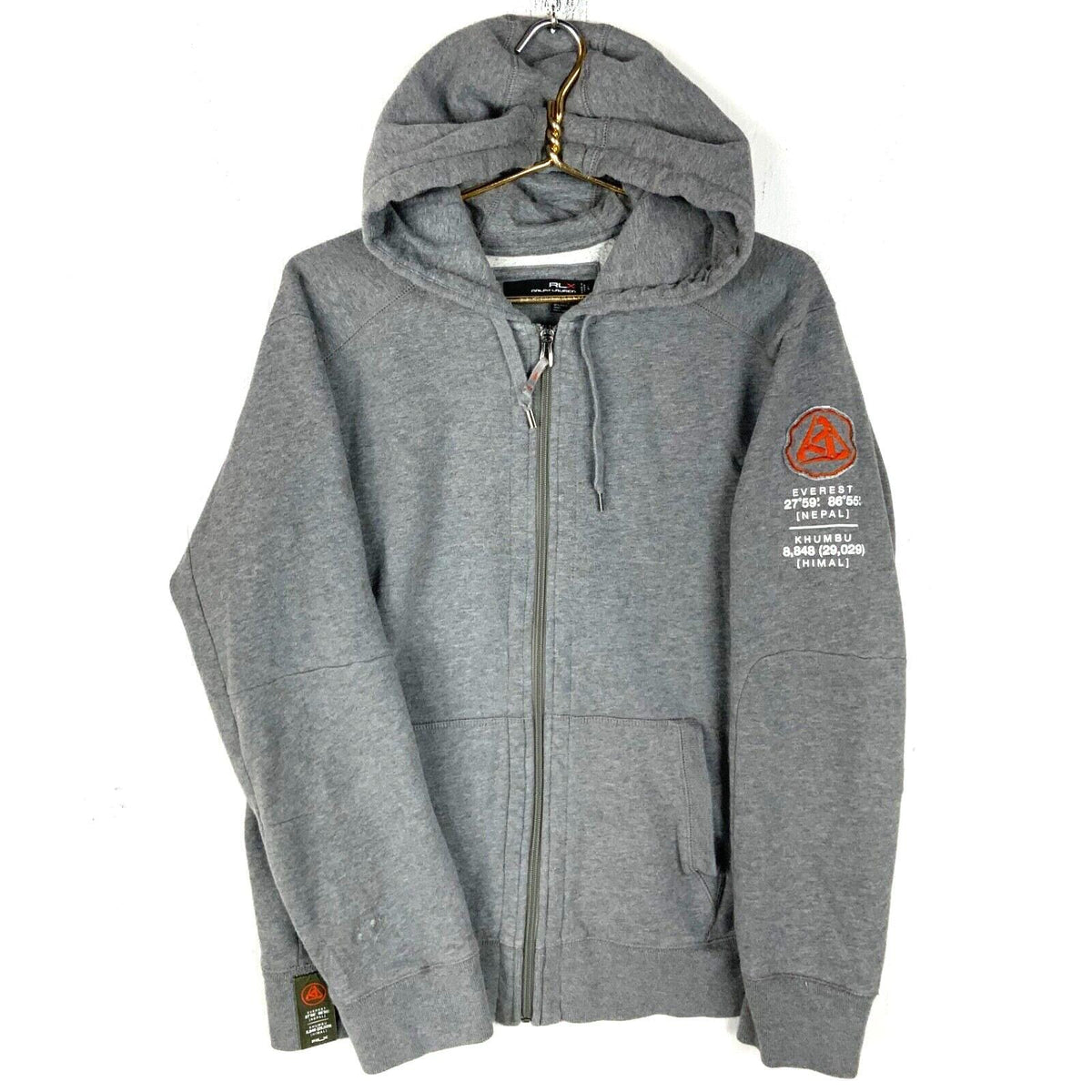 Ralph Lauren Sweatshirt Hoodie Size Large Gray Full Zip RLX Everest Khumbu Hoodie – Fan Favorite · Trending Graphic Apparel