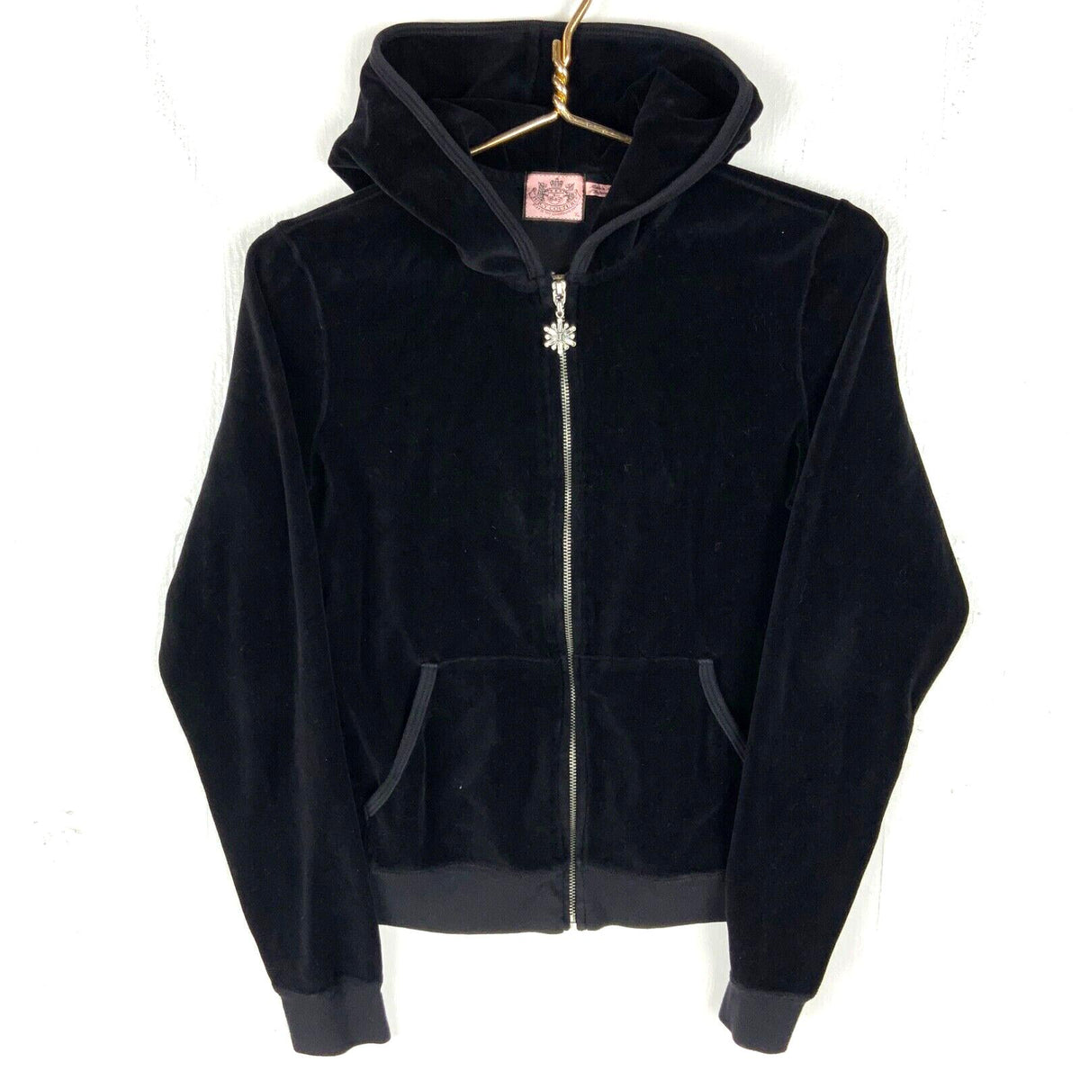 Juicy Couture Velour Women39s Sweatshirt Hoodie XL Black Full Zip Y2k Hoodie – Warm & Stylish · Top Pick For Any Outfit