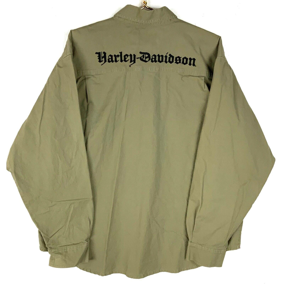 Harley Davidson Shirt Size XL Beige Long Sleeve Snap Button Y2K Graphic Tee – Easygoing Wear · Top Pick For Any Outfit
