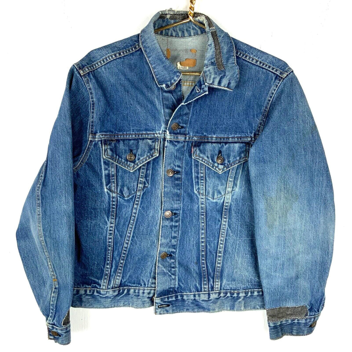 Vintage 1970s Levis Denim Jean Jacket Small Blue Button Up Distressed Graphic Tee – Premium Graphic · Trending Graphic Apparel