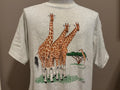 Vintage 90s Giraffe Family African Annies Safari Tshirt XL Graphic Tee – Cozy Vibes · Perfect For Daily Wear