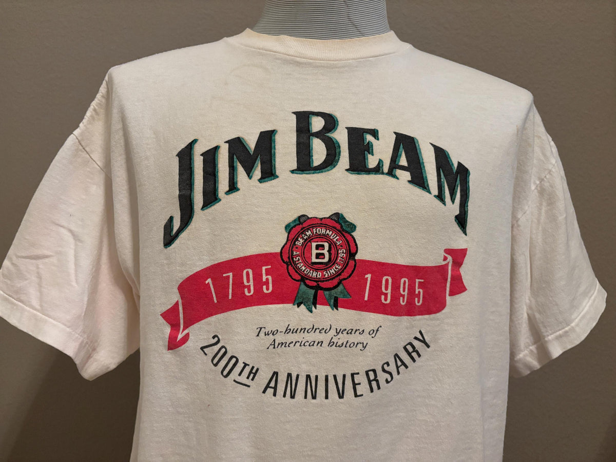 Vintage 90s Jim Beam Whiskey And Bourbon 200th Anniversary 1995 Tshirt XL Graphic Tee – Bold Style · Trending Graphic Apparel