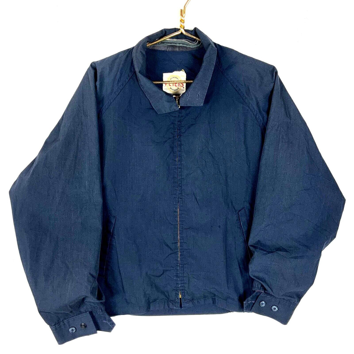 Vintage 1980s Harrington Jacket Large Blue Full Zip Made In Usa Graphic Tee – Soft Feel · Trending Graphic Apparel