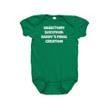Vasectomy Baby Bodysuit Baby Gift for Dad Who Did Vasectomy Baby OnePiece Daddy39s Final Creation Funny Vasectomy Baby Gift Graphic Tee – Warm & Stylish · Trending Graphic Apparel