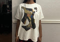 Vintage 80s Geisha Girl white Tshirt modeled size XL Graphic Tee – Feel-Good Design · Must-Have Style