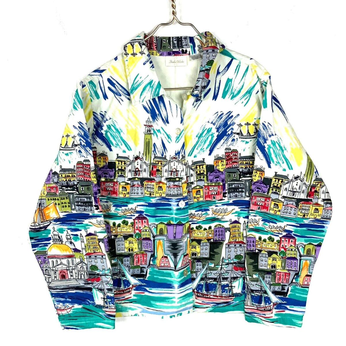 Vintage Studio Works Venice Italy Womens Shirt Extra Large Long Sleeve Nwt Graphic Tee – Cozy Vibes · Trending Graphic Apparel
