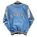 Vintage Oakland Raiders Denim Bomber Jacket Small Blue Snap Button Nfl Graphic Tee – Premium Graphic · High-Quality Print
