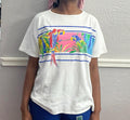 Vintage 80s Parrots white Tshirt modeled size XL Graphic Tee – Easygoing Wear · Trending Graphic Apparel