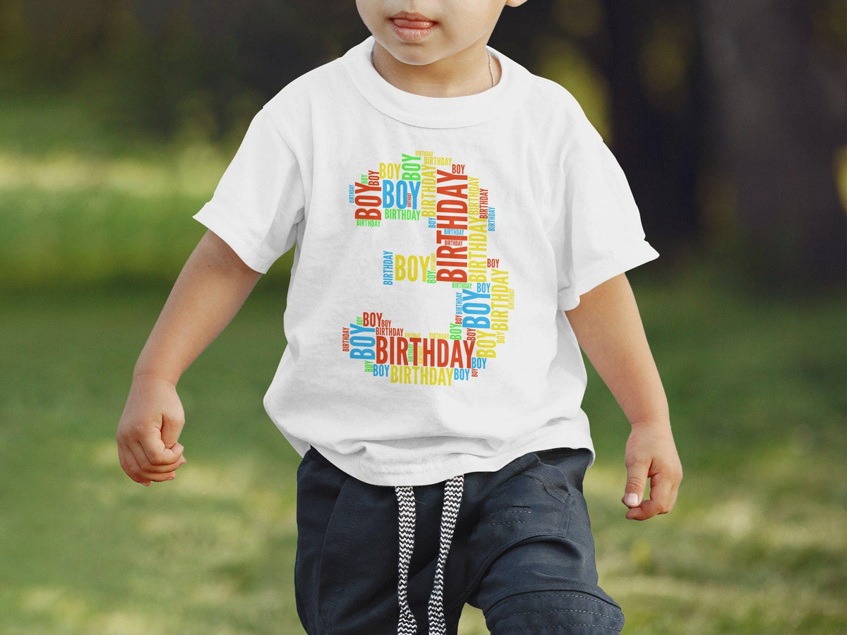 Birthday TShirt for Boys 3 Years Old 3rd Birthday Shirt Boy39s 3 Year Old Birthday Three Year Old Birthday Tee Graphic Tee – Feel-Good Design · Must-Have Style