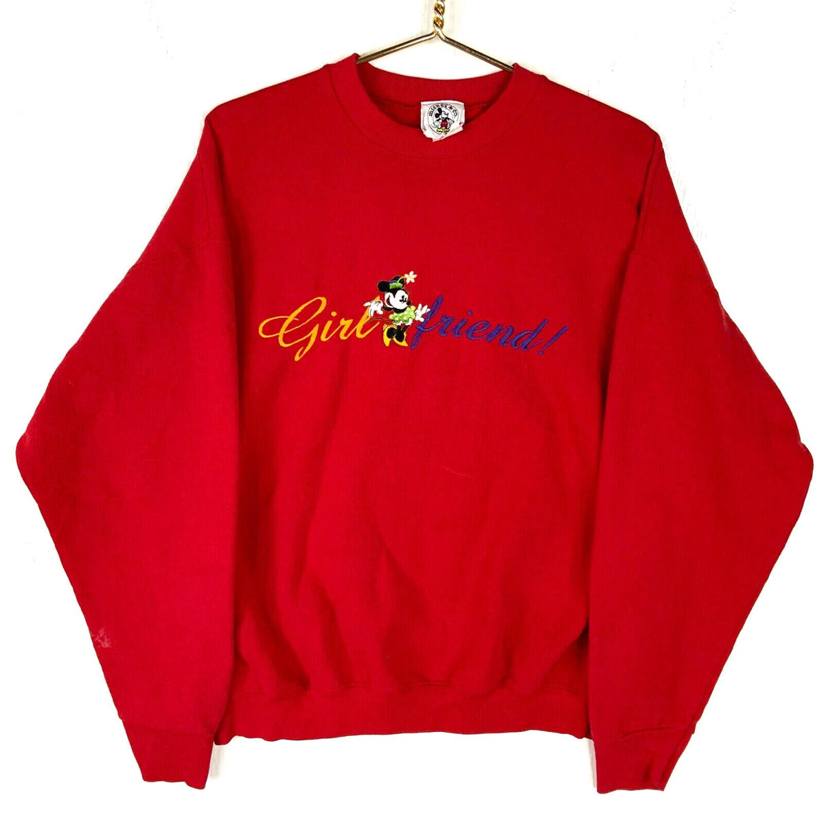 Vintage Minnie Mouse Disney Womens Sweatshirt XL Red Cartoon Girlfriend 90s Sweatshirt – Warm & Stylish · Must-Have Style