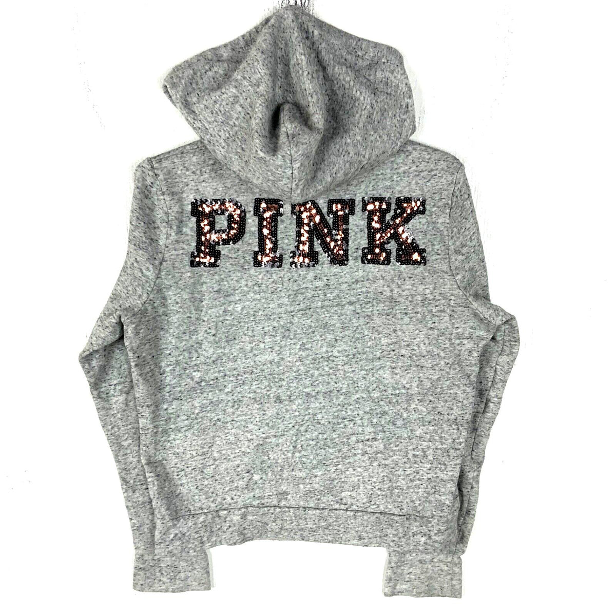 Victoria39s Secret Pink Women39s Sweatshirt Hoodie Medium Gray Full Zip Sequin Hoodie – Aesthetic Look · Perfect For Daily Wear