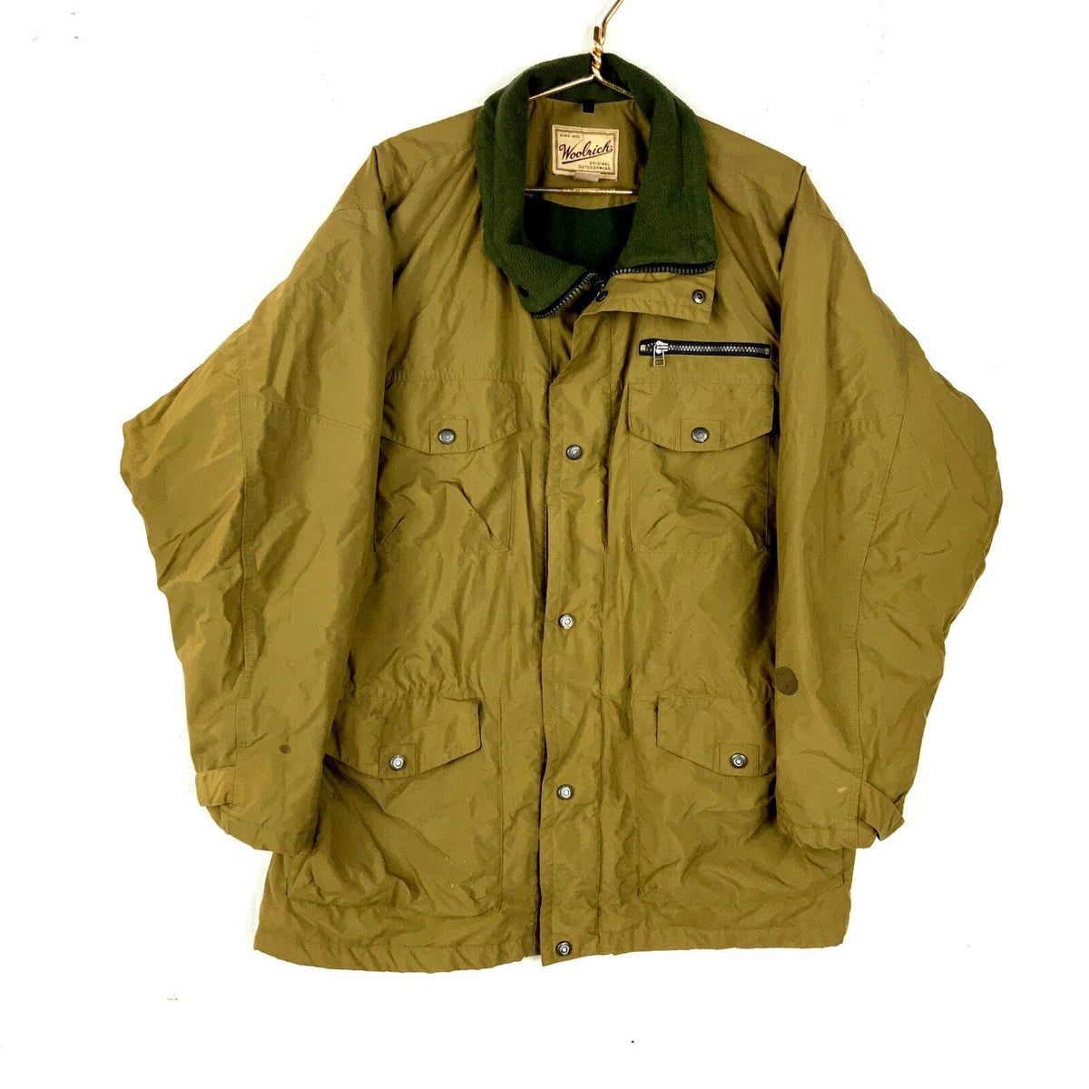 Vintage Woolrich Windbreaker Jacket Size XL Brown Full Zip Fleece Lined Graphic Tee – Aesthetic Look · High-Quality Print