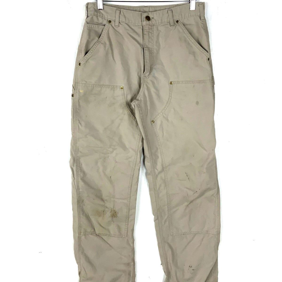 Carhartt Double Knee Dungaree Workwear Pants 32x36 Beige Graphic Tee – Cozy Vibes · Perfect For Daily Wear