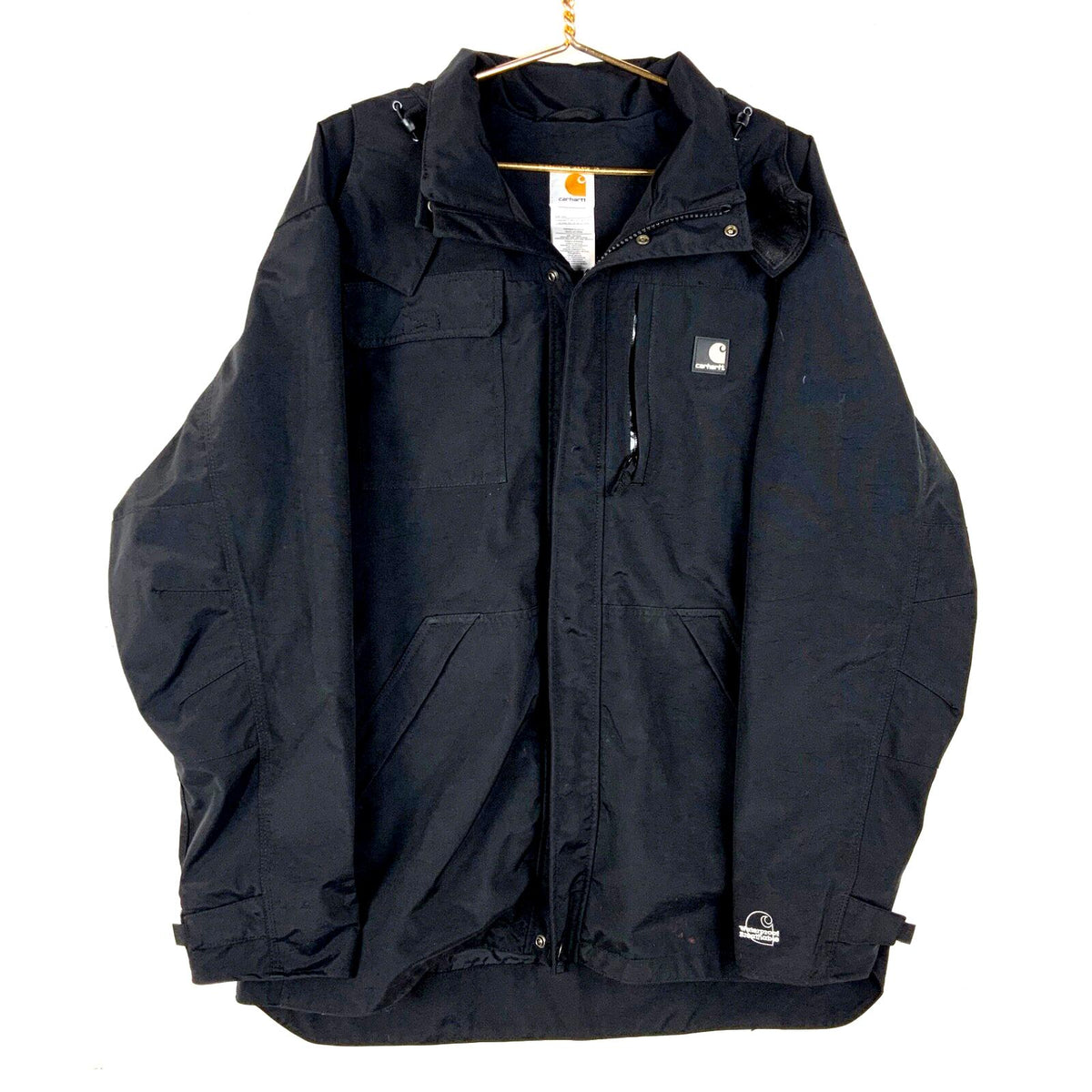 Carhartt Shoreline Windbreaker Jacket Size Large Black Hooded Full Zip Graphic Tee – Aesthetic Look · Perfect For Daily Wear