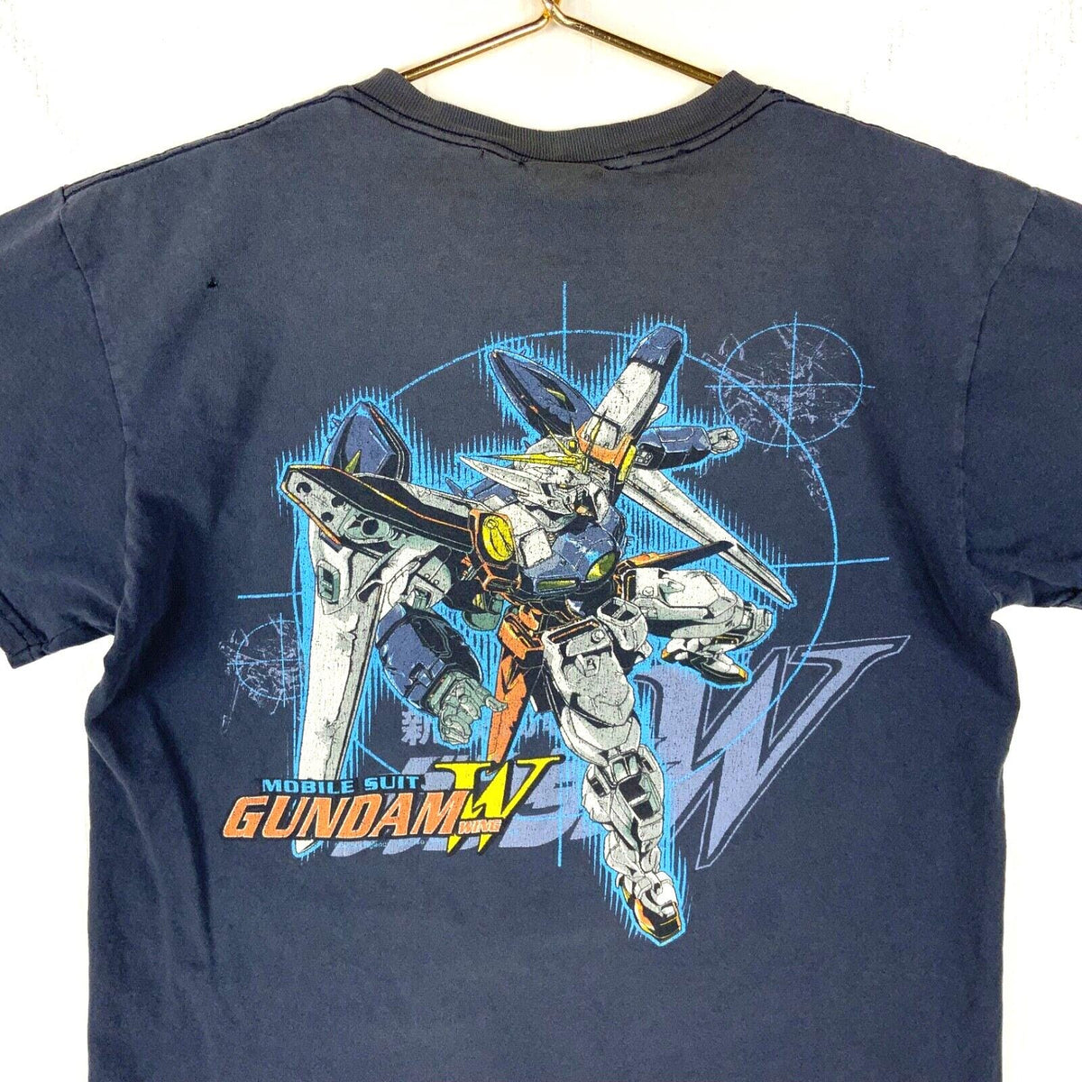 Vintage Mobile Suit Gundam Wing TShirt Medium Blue Double Sided Anime Y2K Graphic Tee – Soft Feel · Great Gift For Fans