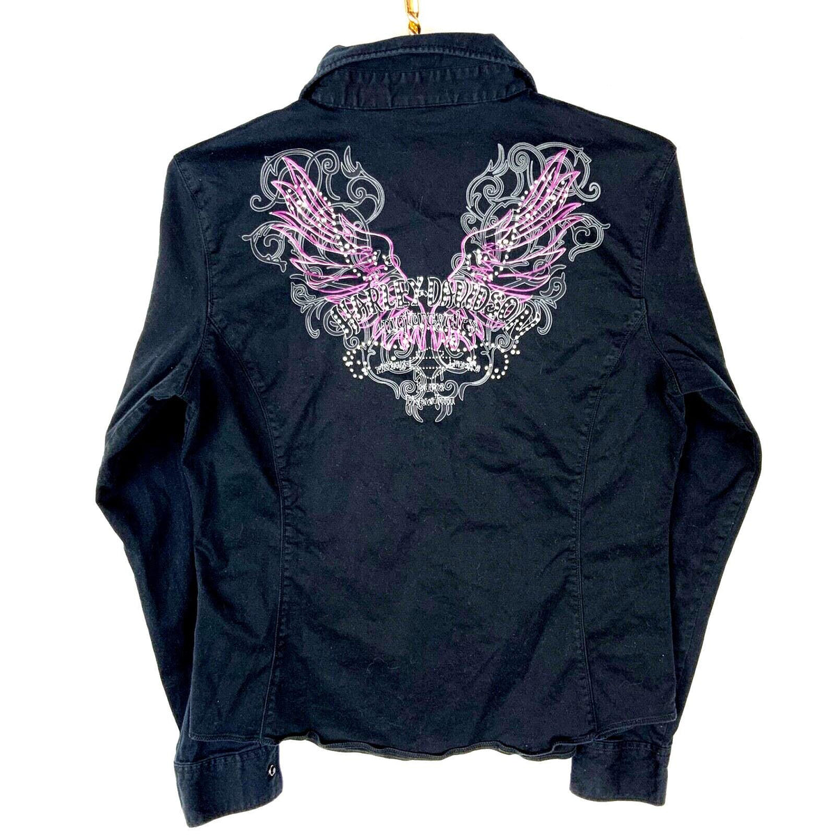 Vintage Harley Davidson Womens Shirt Large Long Sleeve Button Up Embroidered Graphic Tee – Easygoing Wear · Trending Graphic Apparel