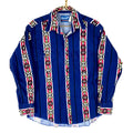 Vintage Wrangler Western Shirt Size Large Blue Pearl Snap Aztec Made In Usa 80s Graphic Tee – Premium Graphic · Must-Have Style