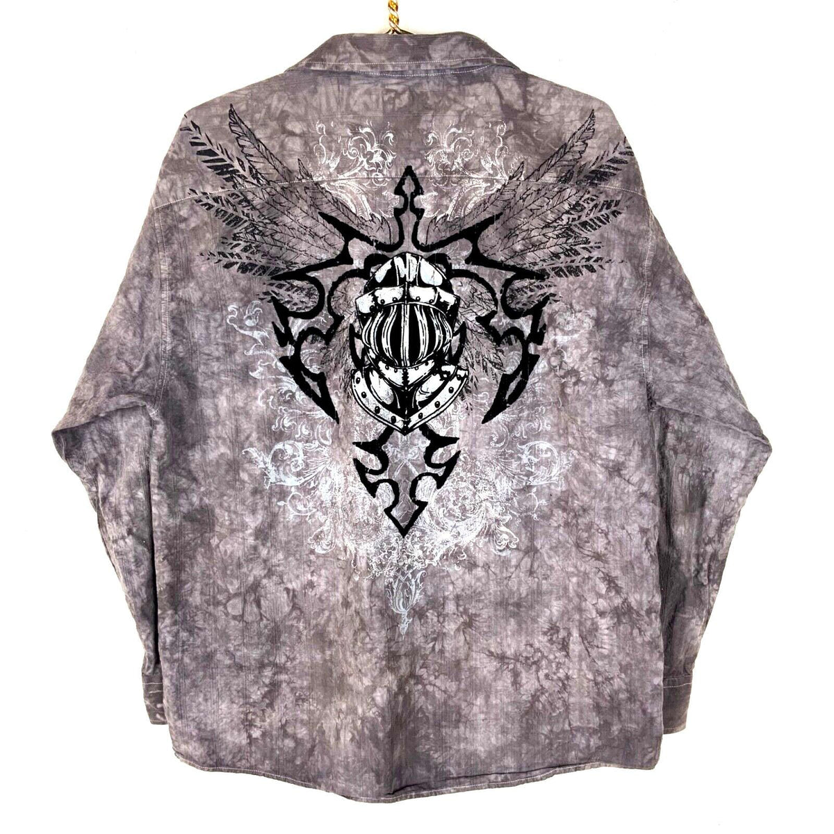 Vintage Y2K Shirt XL Gray Button Up Eighty Eight Acid Wash Grunge Goth Punk Graphic Tee – Warm & Stylish · Trending Graphic Apparel
