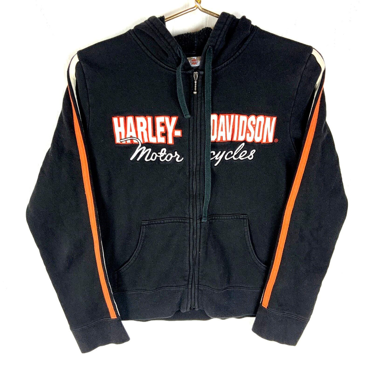 Vintage Y2K Harley Davidson Women39s Sweatshirt Hoodie Medium Black Full Zip Hoodie – Aesthetic Look · Top Pick For Any Outfit