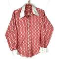 Vintage 197039s Shirt XL Red Long Sleeve Button Up Pattern Graphic Tee – Soft Feel · Top Pick For Any Outfit
