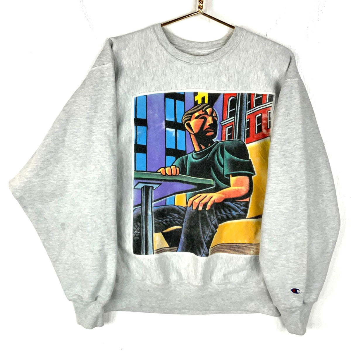 Vintage Bugle Boy Champion Reverse Weave Sweatshirt Large Gray Inner city 90s Sweatshirt – Cozy Vibes · Must-Have Style