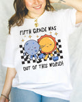 Last Day of School Tee Shirt Funny Saying Space Lover Tee End of School Year TShirt for Fifth Grade Teacher Matching Fifth Grade Crew Graphic Tee – Aesthetic Look · Perfect For Daily Wear