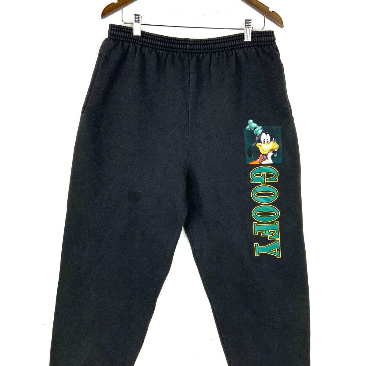 Vintage Goofy Disney Sweat Pants Size XL Black Made In Usa Cartoon 90s Graphic Tee – Aesthetic Look · High-Quality Print