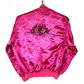 Vintage 1980s Women39s Satin Bomber Jacket Medium Pink Snap Button Lined Usa Graphic Tee – Bold Style · Must-Have Style