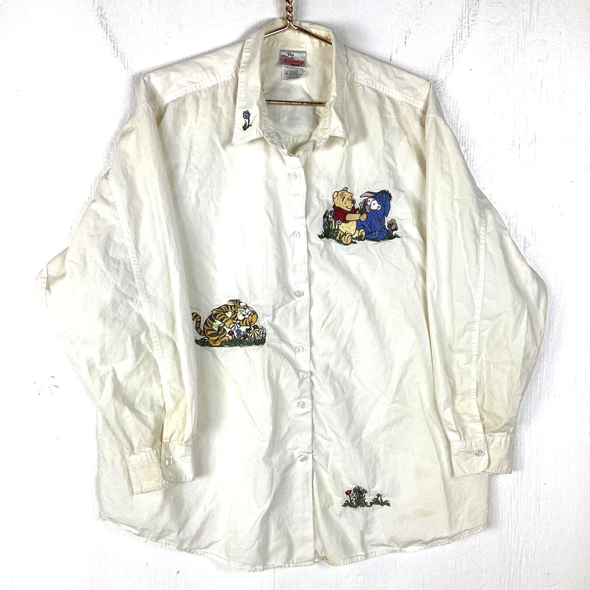 Vintage Disney Winnie The Pooh Shirt Size 2XL Cream Long Sleeve Button Up Graphic Tee – Feel-Good Design · Trending Graphic Apparel